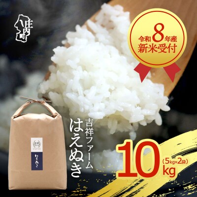 【新米受付】吉祥ファーム はえぬき 10kg【10月より順次発送】