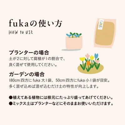 fuka 腐植土 ミックス 7L×2袋 小袋 国産 完熟発酵 堆肥 有機堆肥 高温発酵 保肥力