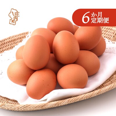 【定期便】地養卵 約5kg 80~90個×6ヶ月 MS~Lサイズ 赤たまご 卵【9月中旬発送】