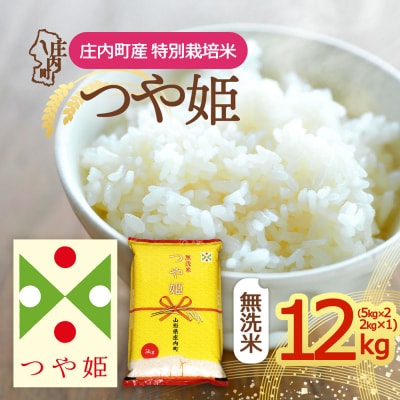 庄内町産 つや姫無洗米 12kg 5kg×2袋 2kg×1袋 令和8年産 2026年産 ブランド米