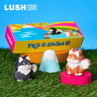 LUSH (ラッシュ) ワンダフルな日本をお風呂で満喫!富士山&柴犬 ギフト バスボム3種セット