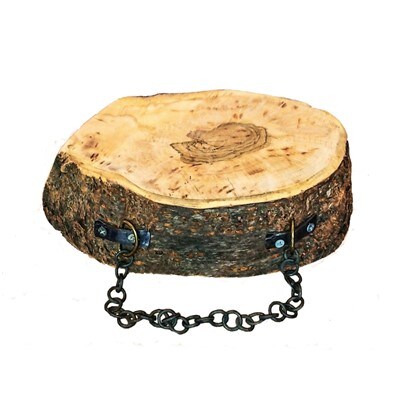【キャンプの醍醐味!薪割りセット】 薪割り台(直径約20~25cm)と薪(約7kg)2箱セット