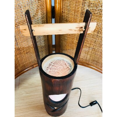 笠月庵の竹行灯　山月