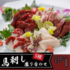 馬刺し5種バラエティーセット500g(合志市)