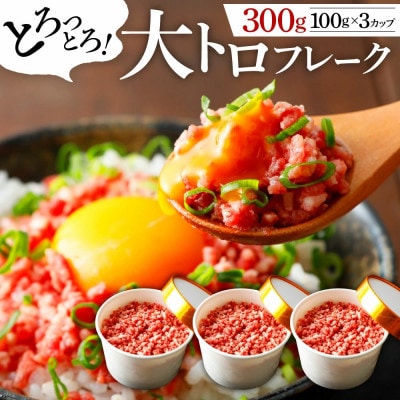 馬肉大トロフレーク 300g 約100g×3カップ(合志市)