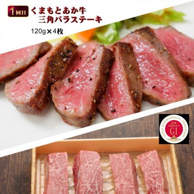 【毎月定期便】【GI認証】くまもとあか牛 食べ比べ Dセット(合志市)全3回