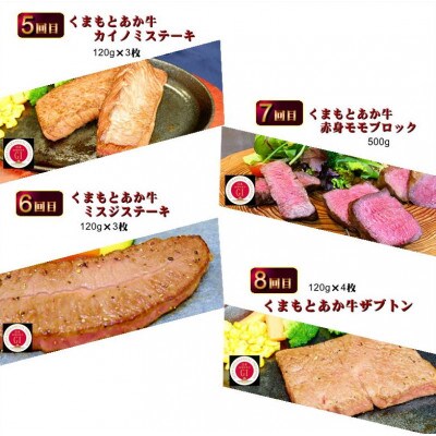 【毎月定期便】【GI認証】くまもとあか牛 食べ比べ(合志市)全12回