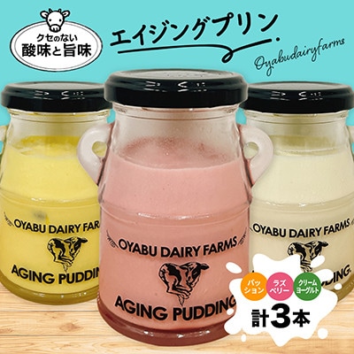 オオヤブデイリーファーム特製!エイジングプリン3本ギフト