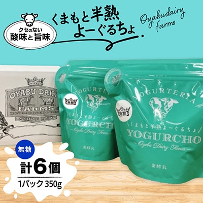 くまもと半熟よーぐるちょパック　350g《無糖》　計6個セット