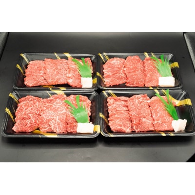 熊本県産A5等級黒毛和牛和王 柔らか赤身焼肉 約300g×4P 計約1.2kg(合志市)