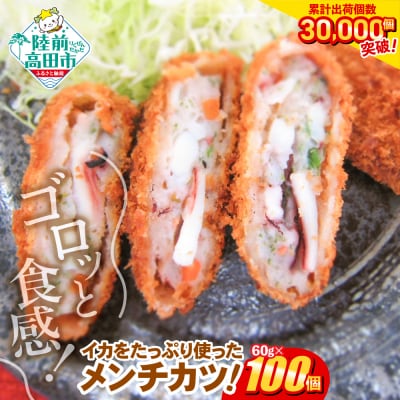 ゴロっとイカメンチ 60g×100個 合計6kg 冷凍 惣菜 揚げ物 フライ