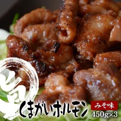 くまがいホルモン 定番 みそ味 3個セット 450g×3個 計1,350g