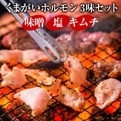 くまがいホルモン 3種食べ比べセット (味噌・塩・キムチ) 各2個ずつ