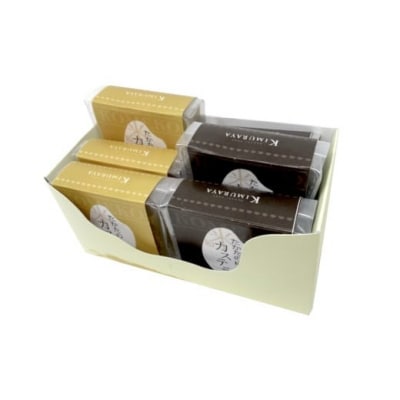 もっちり食感 米粉カステラ 2種類(プレーン/チョコ) 各3個セット 計6個