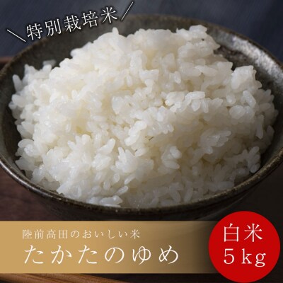 令和6年産 たかたのゆめ 白米 5kg 【特別栽培米】ひとめぼれ×あきたこまち