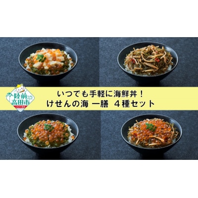 【お手軽海鮮丼】4種セット | ほたて 松前漬 いくらめかぶ いくら松前 | 冷凍 おかず 一膳