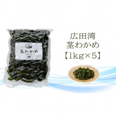 塩蔵 茎わかめ 1kg×5袋 【三陸産 広田湾漁協からお届け! 】