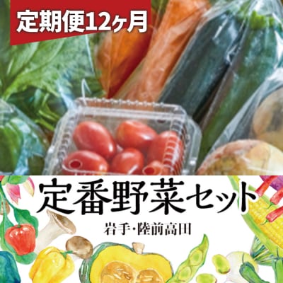 【定期便12ヶ月/毎月1回発送】ひころいちファーム定番野菜セット 約5～7種類