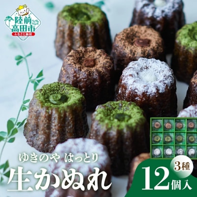 グルテンフリー 米粉の生かぬれ3種12個セット カヌレ 【ゆきのや はっとり】