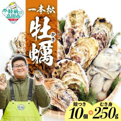 【先行受付】 生食用 殻付き牡蠣 & 加熱用 むき身牡蠣 セット 『一本松牡蠣』 かき カキ 旬