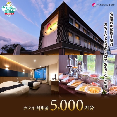 キャピタルホテル1000 ホテル利用券 (5,000円分) 岩手県陸前高田市