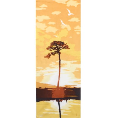 陸前高田市 奇跡の一本松デザインの絵手ぬぐい「希望」 手拭い タオル