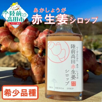 【先行受付】 希少品種 赤生姜 シロップ 200ml×2本 濃厚 Farm Koganeyama