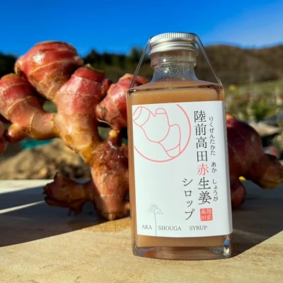 【先行受付】 希少品種 赤生姜 シロップ 200ml×2本 濃厚 Farm Koganeyama