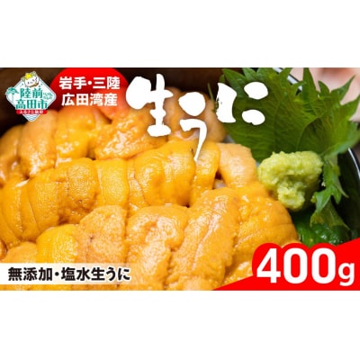 【緊急支援品】三陸産 生うに 400g 塩水パック 獲れたその日に出荷 ウニ 雲丹 天然 濃厚 旬