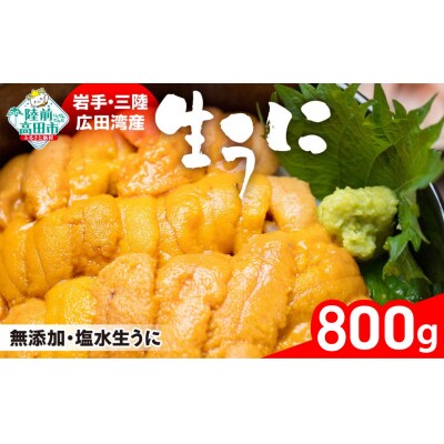 【緊急支援品】三陸産 生うに 800g 塩水パック 獲れたその日に出荷 ウニ 雲丹 天然 濃厚 旬