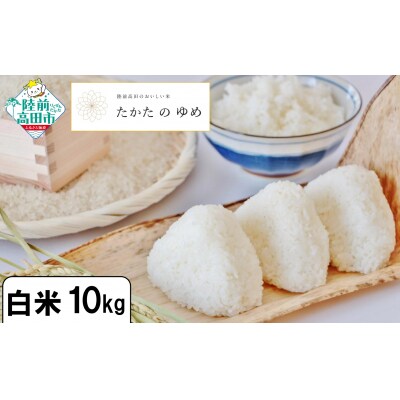 【陸前高田市ブランド米】 令和7年産 白米 10kg 品種:たかたのゆめ 米 おにぎり お弁当