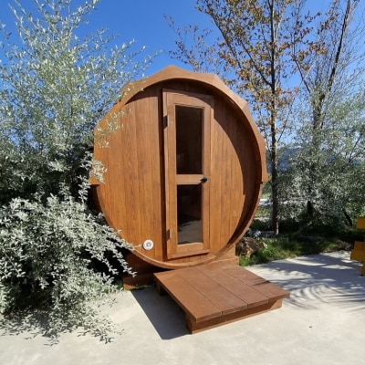 バレルサウナ 定員:4～6名 ヒノキ 使用 サウナ オーダーメイド プライベートサウナ 鈴木建設