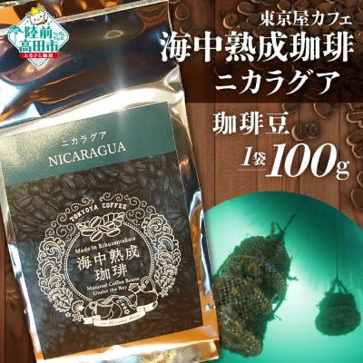 海中熟成珈琲 ニカラグア 珈琲豆 100g×1袋 コーヒー 珈琲 豆 酸味 コク 飲料 東京屋カフェ