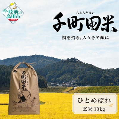 先行受付 令和8年産 ひとめぼれ 玄米 10kg 千町田米 布袋様 パッケージ 米 お米 ライス