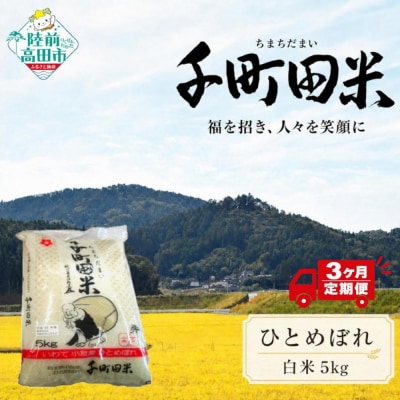 先行受付 【3ヶ月定期便】 令和8年産 ひとめぼれ 白米 5kg 千町田米 布袋様 米 お米 ライス