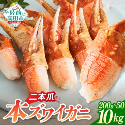 本ズワイガニ 二本爪 10kg かに カニ 蟹 爪肉 冷凍 小分け 料理 寿司 海鮮 特別 年末年始