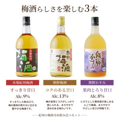 紀州の梅酒 飲み比べ6本セット