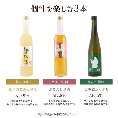 紀州の梅酒 飲み比べ6本セット