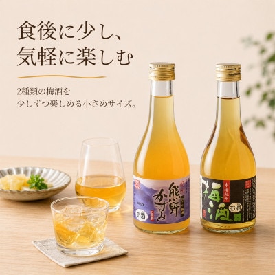 紀州の梅酒 にごり梅酒 熊野かすみと本場紀州 梅酒 ミニボトル300ml(上富田町)