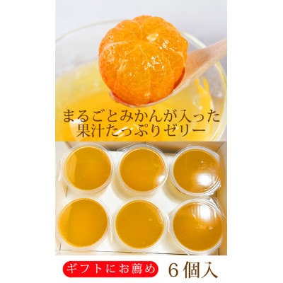 紀州和歌山まるごとみかんゼリー 145g×6個 化粧箱入
