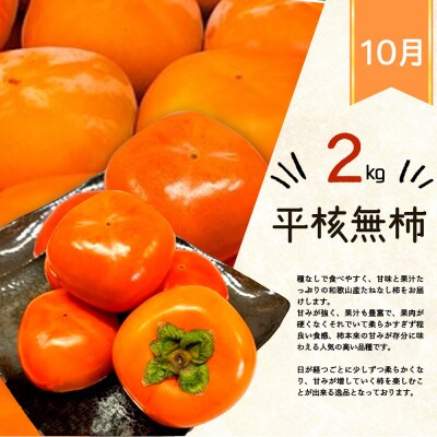 【発送月固定定期便】紀州和歌山産旬のフルーツセット(バレンシア・桃・ひらたねなし柿)全3回