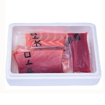 プレミア和歌山認証品 和歌山県串本産　本マグロ(養殖)トロ&赤身セット　500g(冷凍)