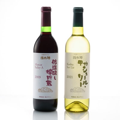 秩父ワイン ヴィンテージワインおすすめセット(低温醸し樽貯蔵赤・甲州シュール・リー白 各1本セット)