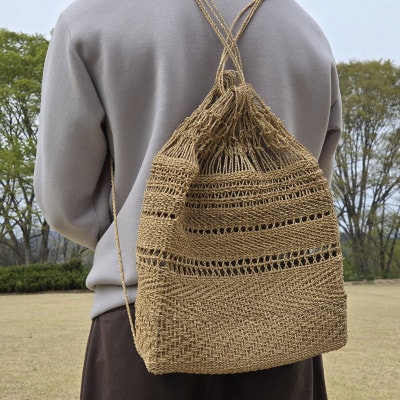 「すかり」のリュック　草から作る秩父地方の伝統工芸品　一品もの