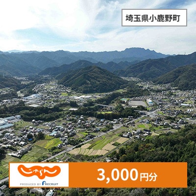 【じゃらんふるさと納税クーポン】 埼玉県小鹿野町でつかえる3,000円 クーポン
