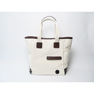 WILDSWANS(ワイルドスワンズ)トートバッグMB-01　白×茶