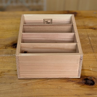 【茨城県伝統工芸品指定】kasane　重ねてつかえる杉の小物入れ(仕切あり)