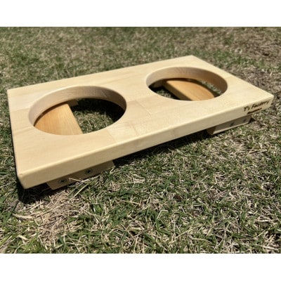 木製ドッグフードトレイホルダー