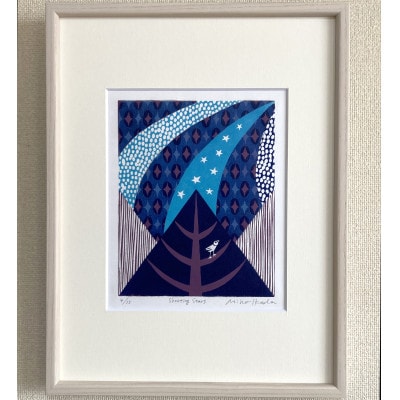 木版画「Shooting Stars」