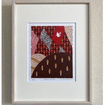 木版画「Autumn Curtain」